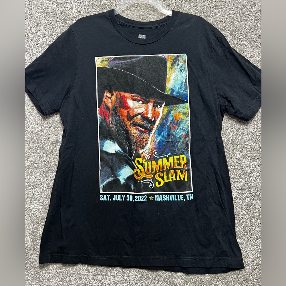 WWE Authentic Summer Slam 2022 Nashville Short Black Tee Size XL